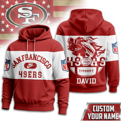 San Francisco 49ers | Premium NFL Touchdown Spirit Personalized Hoodie TD