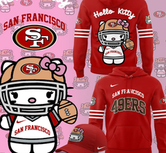 San Francisco 49ers 50th Anniversary Of Hello Kitty Red Version Hoodie