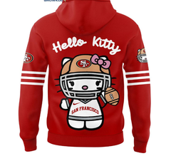 San Francisco 49ers 50th Anniversary Of Hello Kitty Red Version Hoodie