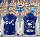 Los Angeles Dodgers x Hello Kitty 2025 World Series Champions Back 2 Back Hoodie