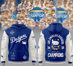 Los Angeles Dodgers x Hello Kitty 2025 World Series Champions Back 2 Back Hoodie