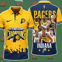 Indiana Pacers 2024 2025 NBA Season Champions Polo Shirt