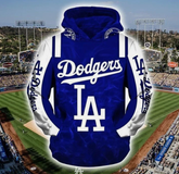 Los Angeles Dodgers Baseball Pullover And Zippered Hoodies Custom 3D BG