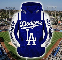 Los Angeles Dodgers Baseball Pullover And Zippered Hoodies Custom 3D BG