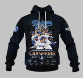 LA Dodgers 2025 World Series Champions Back 2 Back Hoodie