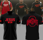 Ohio State Buckeyes Jesus Won Polo Shirt