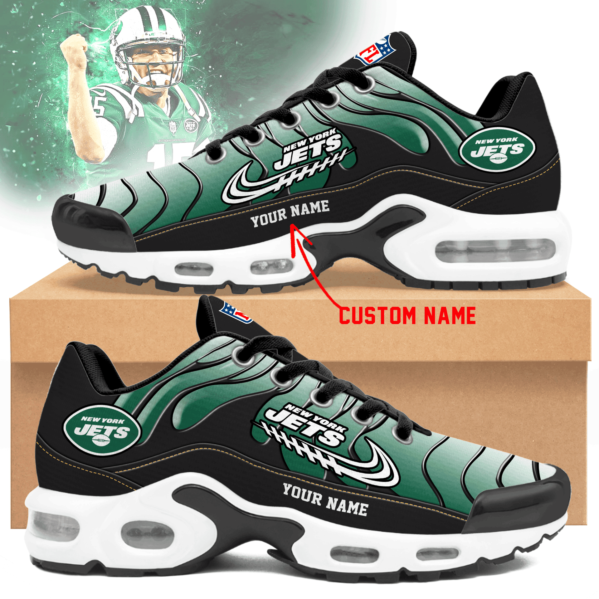 New York Jets | Personalized Air Max Shoes Limited Edition TD