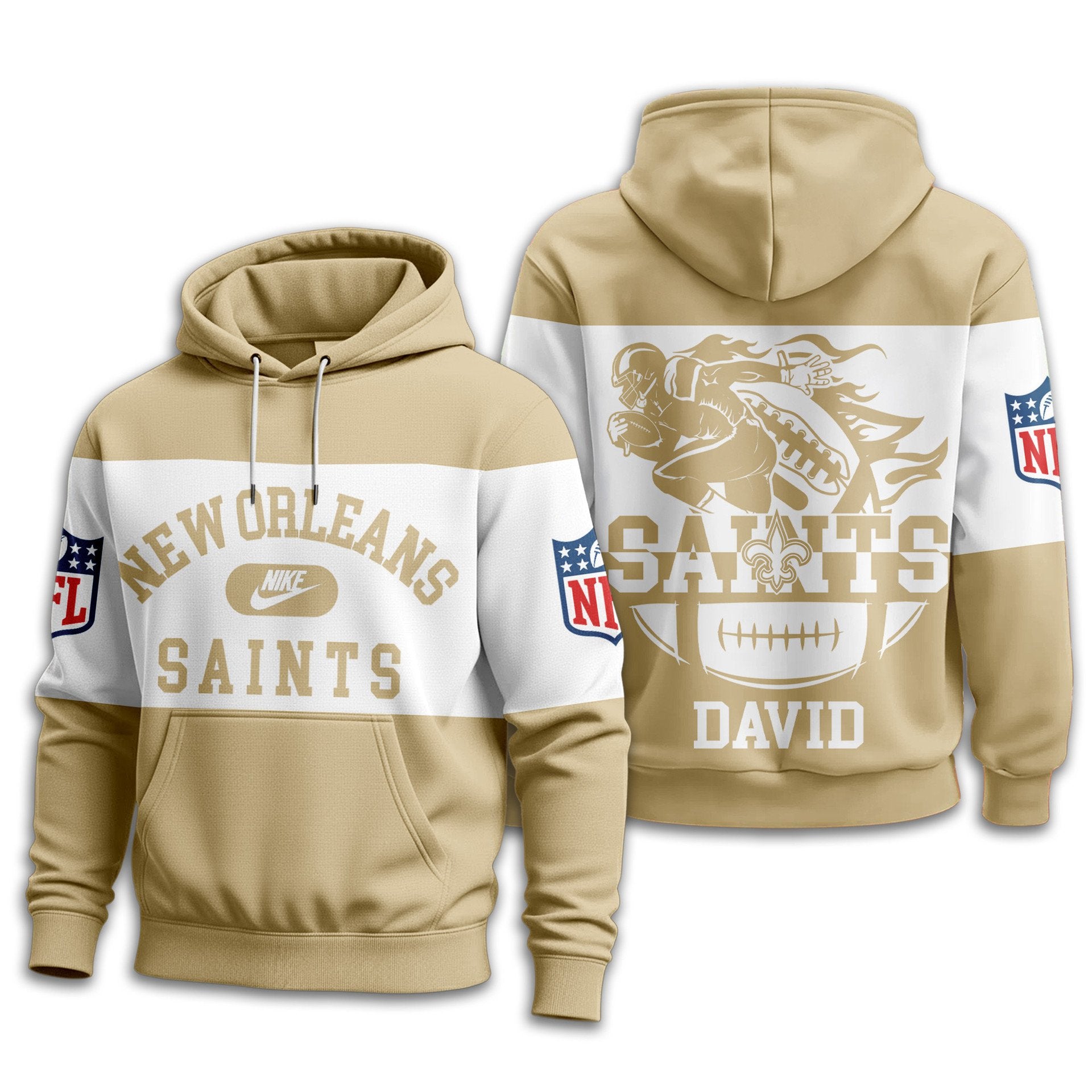 New Orleans Saints | Premium NFL Touchdown Spirit Personalized Hoodie TD