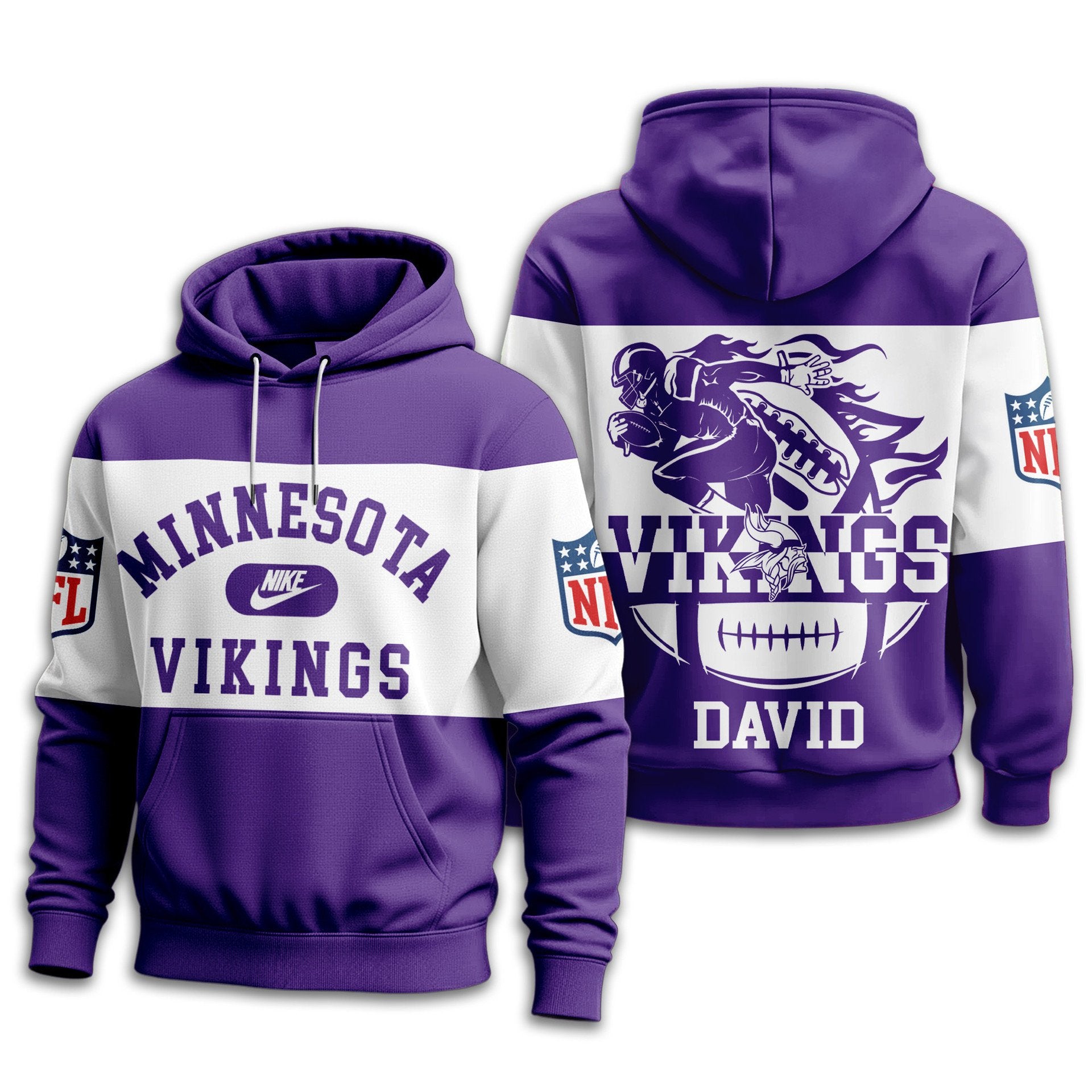Minnesota Vikings | Premium NFL Touchdown Spirit Personalized Hoodie TD