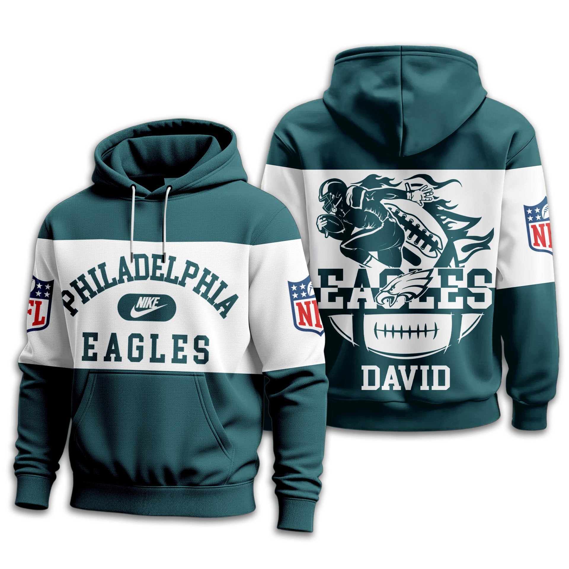 Philadelphia Eagles | Premium NFL Touchdown Spirit Personalized Hoodie TD