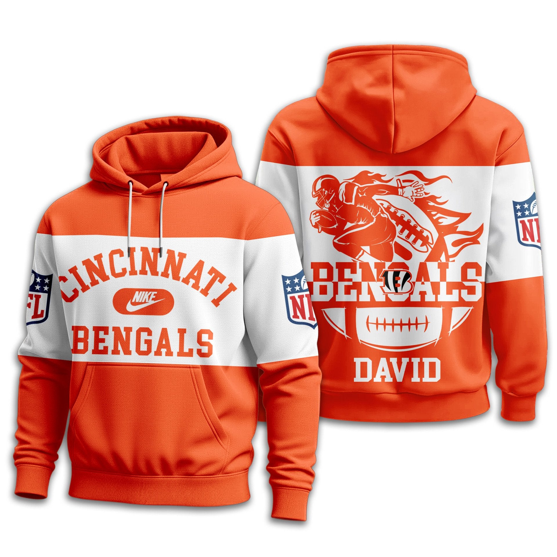 Cincinnati Bengals | Premium NFL Touchdown Spirit Personalized Hoodie TD