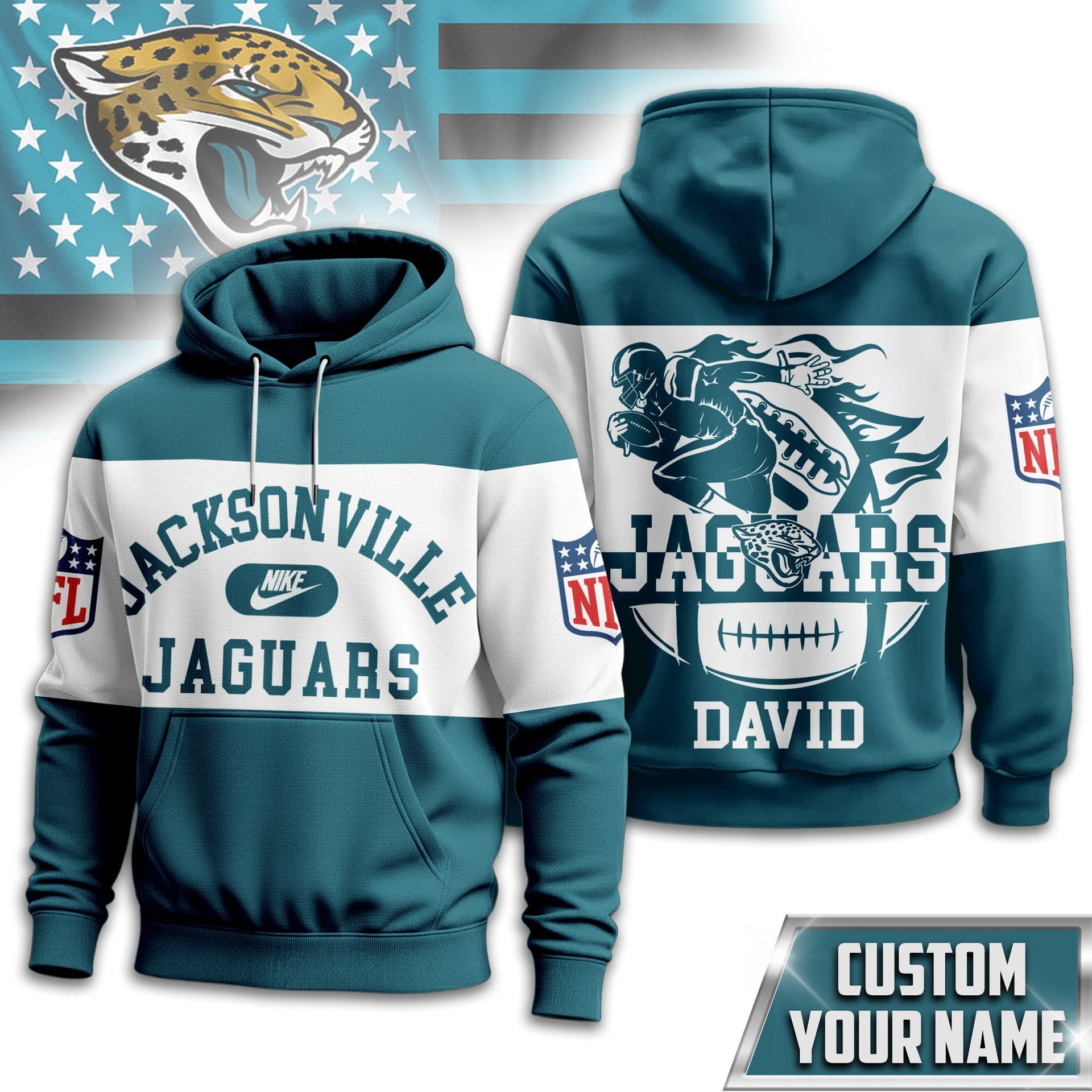 Jacksonville Jaguars | Premium NFL Touchdown Spirit Personalized Hoodie TD