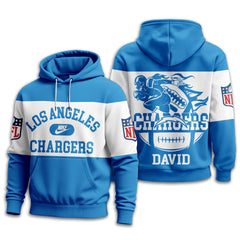 Los Angeles Chargers | Premium NFL Touchdown Spirit Personalized Hoodie TD