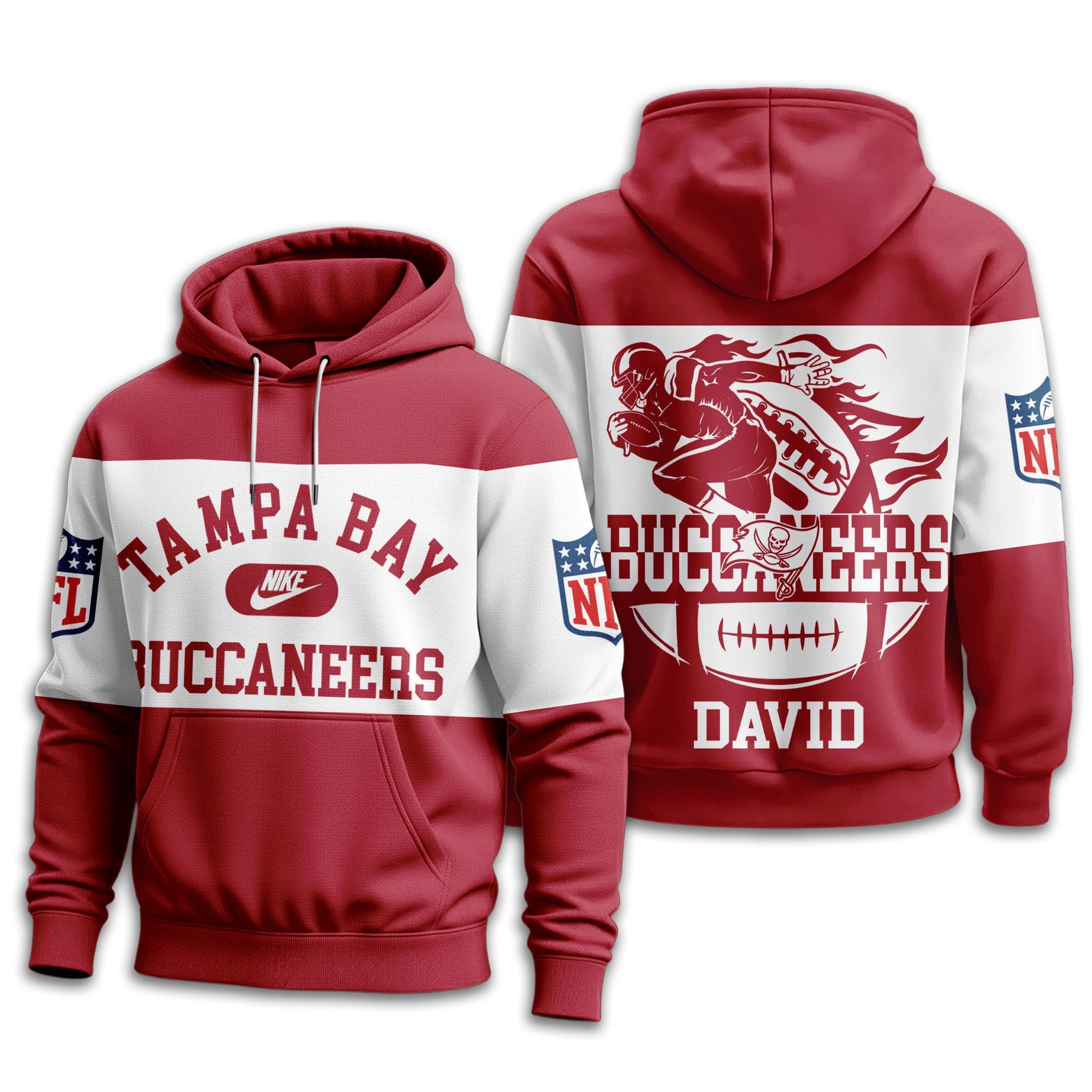 Tampa Bay Buccaneers | Premium NFL Touchdown Spirit Personalized Hoodie TD