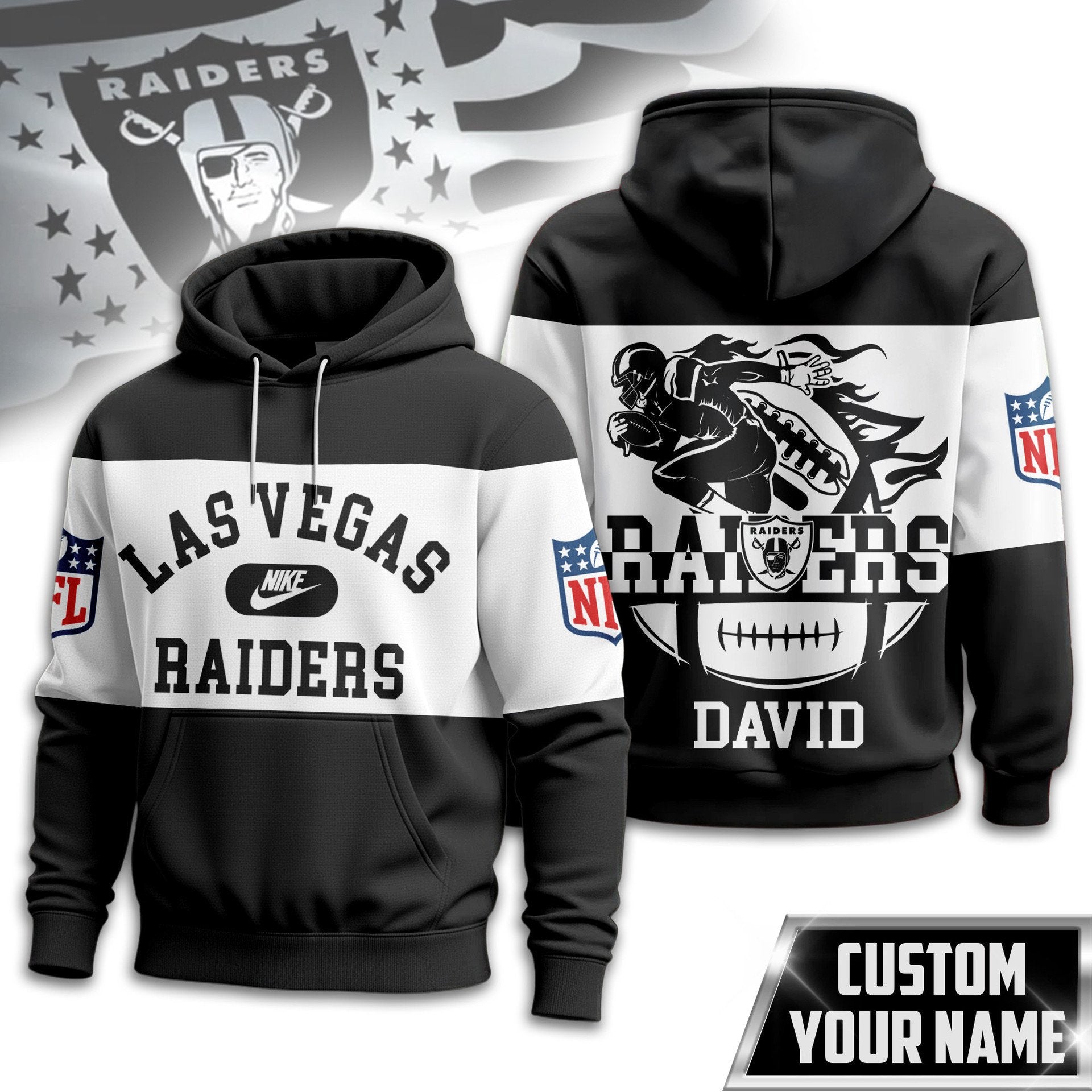 Las Vegas Raiders | Premium NFL Touchdown Spirit Personalized Hoodie TD