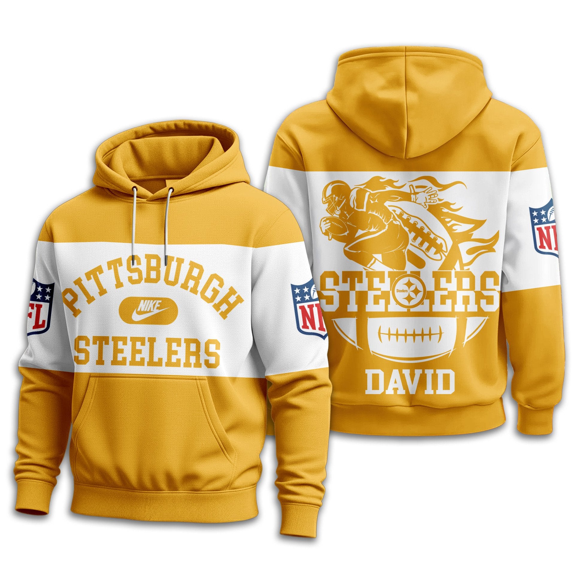 Pittsburgh Steelers | Premium NFL Touchdown Spirit Personalized Hoodie TD