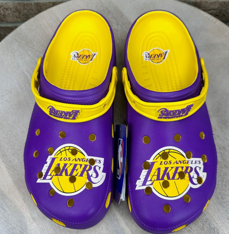 Crocs NBA Los Angeles Lakers Classic Clogs Purple Basketball Lebron
