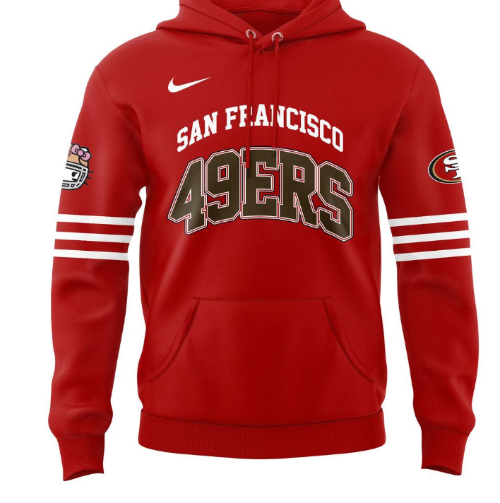 San Francisco 49ers 50th Anniversary Of Hello Kitty Red Version Hoodie