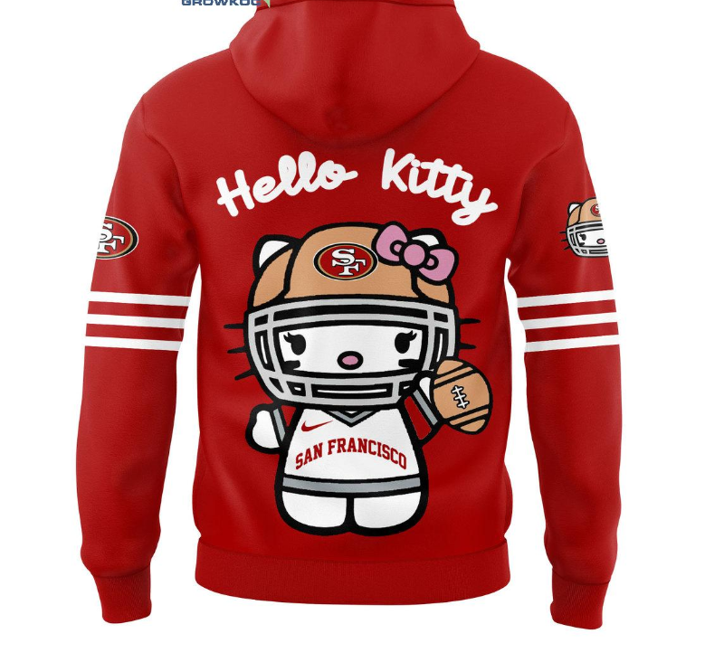 San Francisco 49ers 50th Anniversary Of Hello Kitty Red Version Hoodie