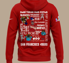 Bad Bunny x San Francisco 49ers 2026 Red Hoodie Shirt