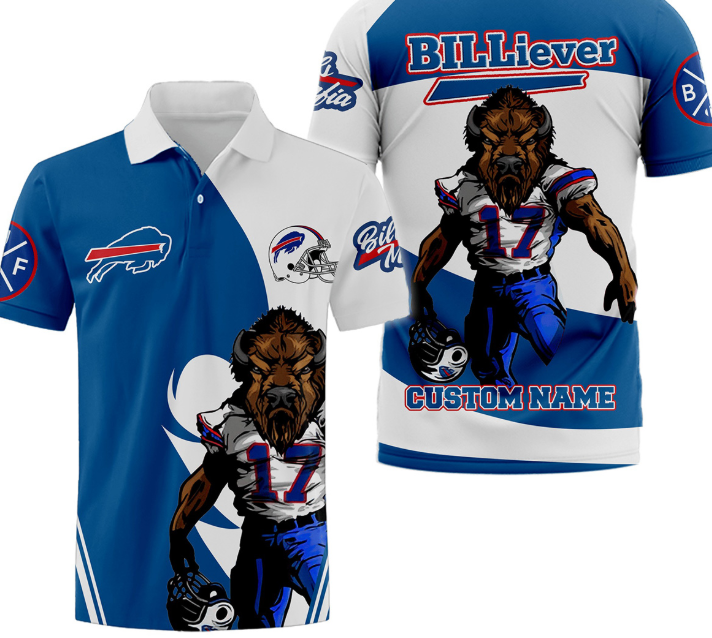 Buffalo Bills Billiever Personalized Polo Shirt