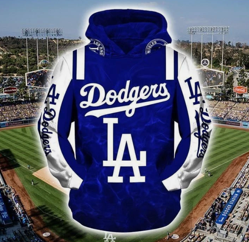Los Angeles Dodgers Baseball Pullover And Zippered Hoodies Custom 3D BG