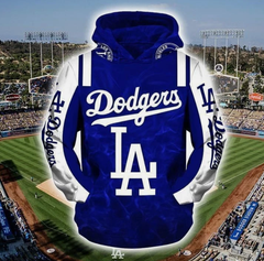 Los Angeles Dodgers Baseball Pullover And Zippered Hoodies Custom 3D BG