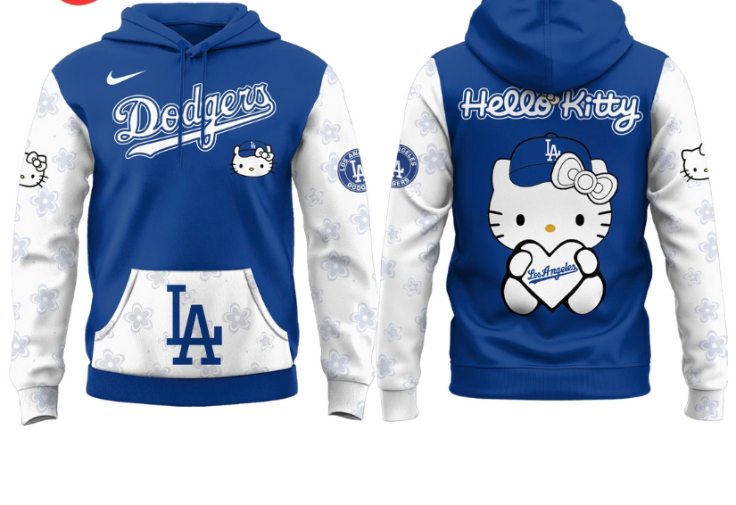 Los Angeles Dodgers MLB Hello Kitty Hoodie