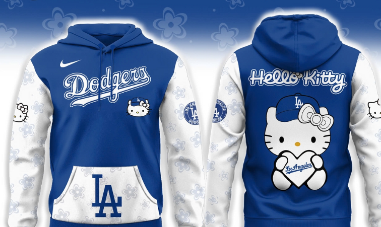 Los Angeles Dodgers MLB Hello Kitty Hoodie