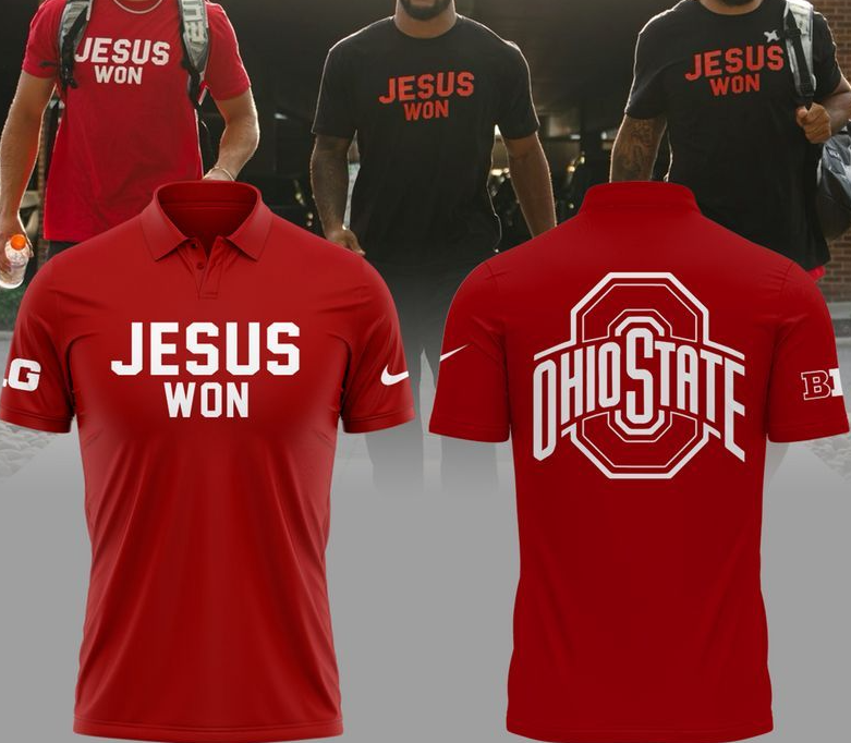 Ohio State Buckeyes Jesus Won Polo Shirt