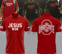 Ohio State Buckeyes Jesus Won Polo Shirt