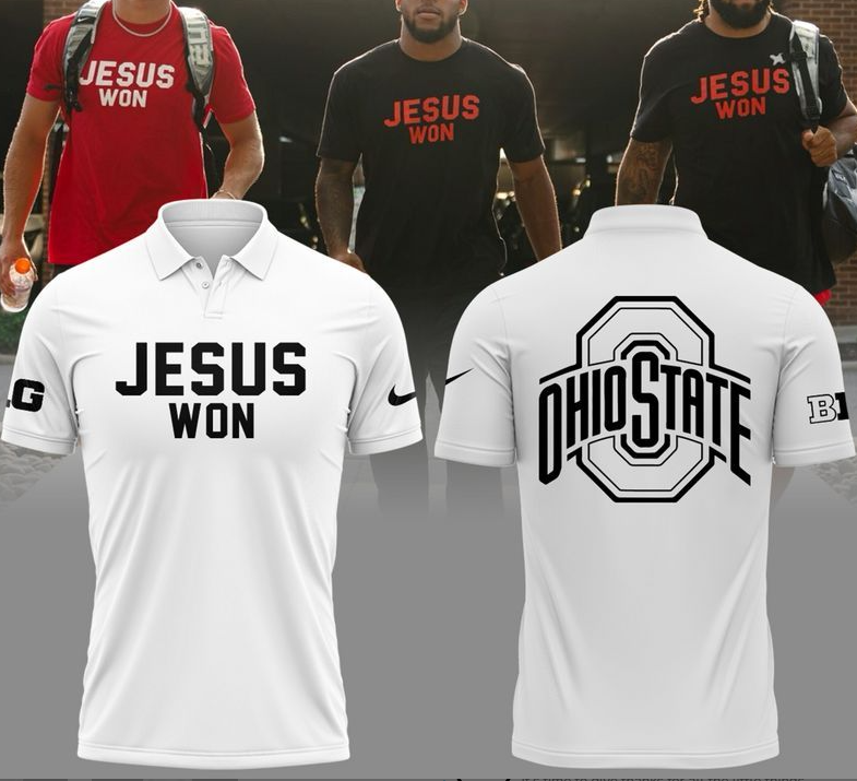 Ohio State Buckeyes Jesus Won Polo Shirt