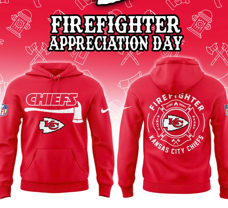 Kansas City Chiefs Firefighter Appreciation 2025 Celebrating Hoodie
