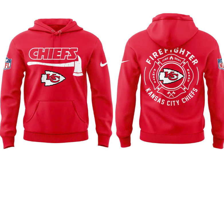Kansas City Chiefs Firefighter Appreciation 2025 Celebrating Hoodie
