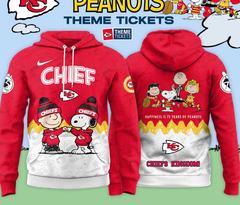 Kansas City Chiefs Kingdom Snoopy Peanuts 75th Anniversary 2025 Hoodie